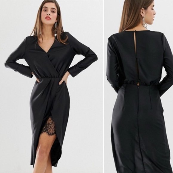 River Island Dresses & Skirts - River Island Faux Wrap Dress ASOS